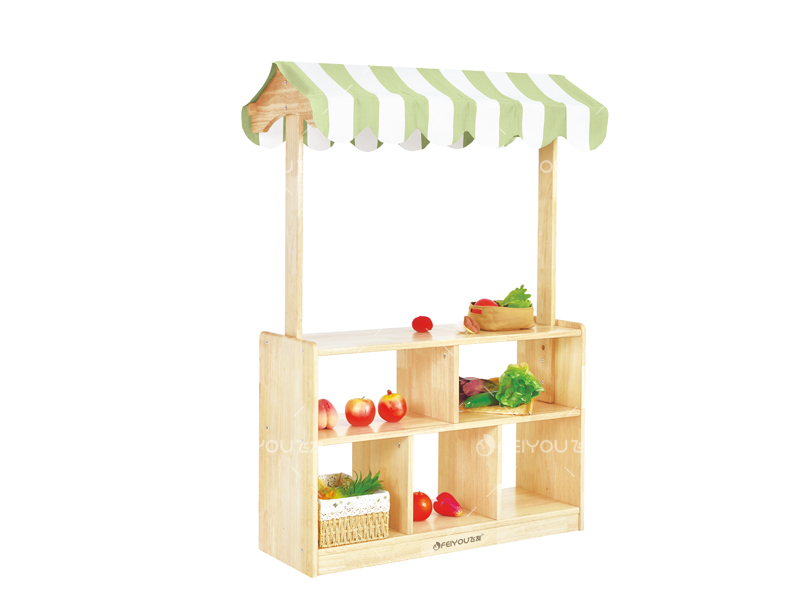 F000507樂(lè)森林·雙面儲(chǔ)物售賣臺(tái)-幼兒園家具